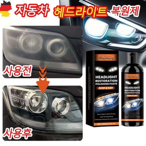 [독일 기술] 1/1+1 자동차 헤드라이트 복원제 차량용 전조등 UV코팅제 라이트복원키트, 1개, 100g