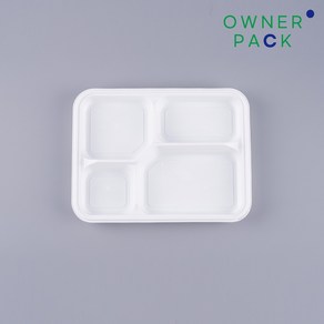 오너팩 SZ-048 도시락 용기 4칸 (500ml/백색) 120개 세트, 1개