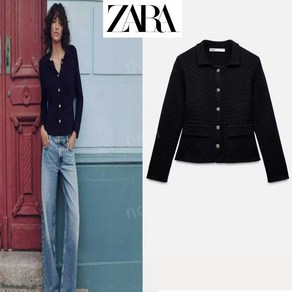 자라 여성 데일리 브레스트 니트 가디건 자켓 zara