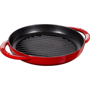 staub 22 cm] IH Gill & Fying Pan 40511-524 스토우브 [퓨어 그릴 라운드 체리 그릴 팬, 1개