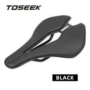 TOSEEK TS101 MTB 안장 7*7 레일 훈련 로드 레이싱 자전거 트라이애슬론 자전거 초경량 쿠션 시트 충격 방지 안장, 1)Black, 1개