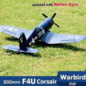 RC비행기 드론 헬리콥터 FMS 800mm 미니 워버드 F4U Corsair V2 블루 PNP 반사 자이로 라디오 컨트롤 RC 비