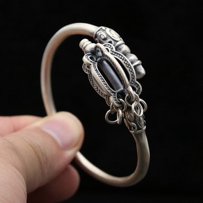 MINISHELL 순은 실버 S925 은 뱅글 BANGLE 팔찌 4mm 선물 서유기 지팡이