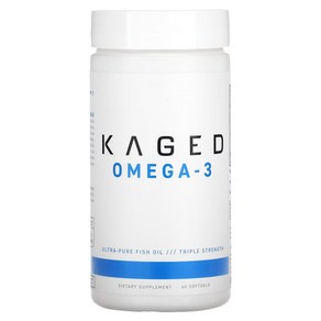 Kaged 오메가3 프리미엄 피쉬 오일 1500mg 60캡슐, 1개, 60정