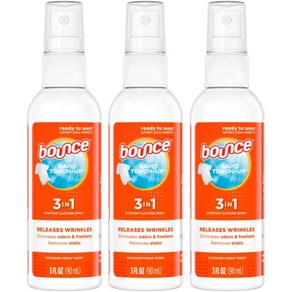 바운스 여행용 패브릭 주름 제거 스프레이 90ml 3팩세트, 3개