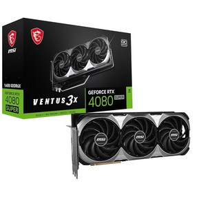 그래픽 카드 MSI 게이밍 RTX 4080 슈퍼 16G 벤투스 3X OC 그래픽 카드 NVIDIA 256비트 익스트림 클락 2595MHz 16GB GDRR6X 23Gbps HDMI