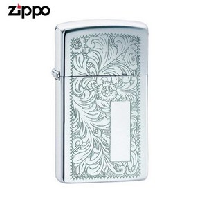 ZIPPO 슬림 라이터 1652 slim chome Venetian 오일+심지+부싯돌 3종세트 포함