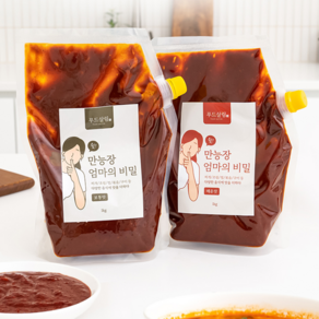 푸드살림 쉿 엄마의 비밀 대용량 만능 양념장 보통맛, 1kg, 1개