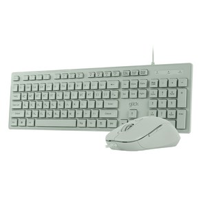 지클릭커 지클릭커 OFFICEPRO GMK-300 저소음 키보드 마우스 세트 (그린), 그린, 지클릭커 OFFICEPRO GMK-300 그린, 일반형