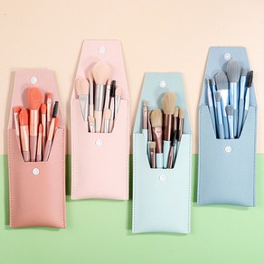 페이스 메이크업 8종 브러쉬 세트, 핑크, 1개