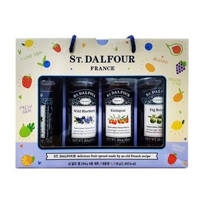 [ST.DALFOUR] 샹달프 과일잼 4종(블루베리 딸기 애플시나몬 무화과) 284g x 4개 프리미엄 잼선물세트 / 코스트코, 1.136kg, 1세트