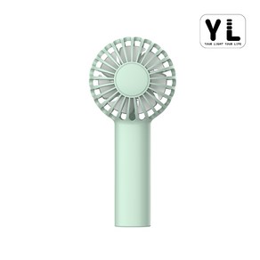 YL 미니 핸디형 USB C타입 저소음 휴대용 손 선풍기, 민트