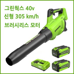 그린웍스 40v 8AH 2024 신형 충전 송풍기 제설 낙엽 송풍기 청소기 무선송풍기 풍속 305 km/h