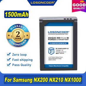 삼성 NX500 NX200 NX210 NX1000 NX1100 NX2000 NX-300M L10 카메라용 BP-1130 ED-BP1030 배터리 1500mAh BP-1030 BP, 1개