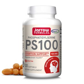 Jaow Fomulas PS100 Phosphatidylseine 100 mg Dietay Supplement fo Bain Health and Cognition, 1개, 60정