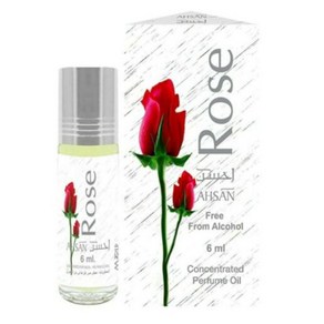 인도 AHSAN ROSE 6ML 아산 장미 로제 롤 온 향수 알콜프리 (향수끼리 묶음 배송ok), 1개