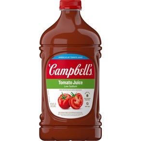 Campbell's Low Sodium 100% Tomato Juice 64 fl oz Bottle Campbell's 저염 100% 토마토 주스 64 fl oz 병