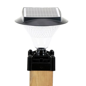 MIERU 태양광 휀스등 정원등 90mm 데크 88 LED 문주등, 화이트