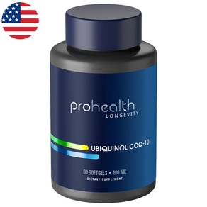 프로헬스 유비퀴놀 코큐텐 100mg Kaneka QH® 카네카 특허원료 사용 60소프트젤, 1개, 60정