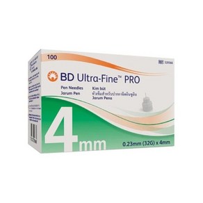 멸균주사침 비디 BD 인슐린펜니들 주사바늘 32G 4mm 100개+(알콜솜100매), 멸균주사침 비디 BD 인슐린펜니들 주사바늘 32G 4m