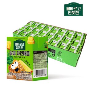 신세계푸드 올바르고 반듯한 달콤 파인애플주스, 120ml, 24개