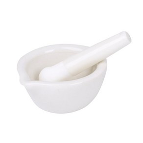 Pocelain Mota and Pestle Set White Mixing Cushe Stoage Bowl Combination, 하얀색, 1개