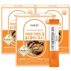 로엘 웰업 카무트 브랜드밀 골드플러스 효소스틱 30p 3박스, 90g