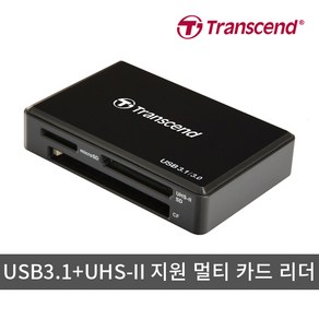 트랜센드 RDF9 멀티카드리더기, TS-RDF9K 블랙, 색상, 1개