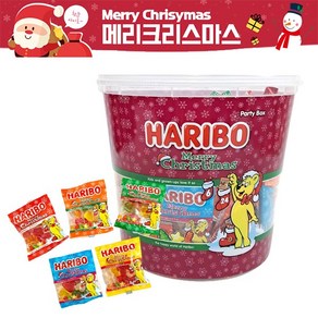 HARIBO 하리보 크리스마스 파티 젤리 980g 곰젤리 구미 선물 어린이집 유치원, 1개