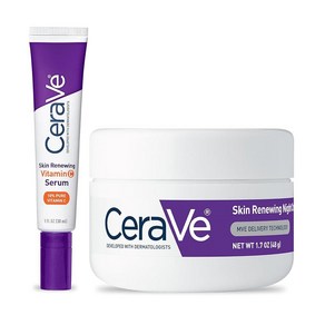 CeaVe 세라비 스킨 리뉴잉 비타민 C 세럼 30ml & 나이트 크림 48g, 1개