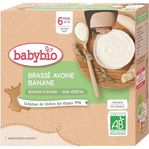 Babybio 베이비비오 Basse Goud 오트 바나나 베지탈 340g 2개, 1개