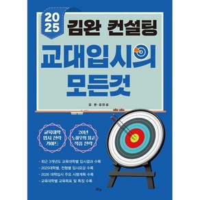 2025 김완 컨설팅 교대입시의 모든 것 (2024년) : 교육대학 입시 전략 가이드, 김완 컨설팅 교대입시의 모든 것(2024)(2025.., 김완, 김민섭(저), 맑은샘