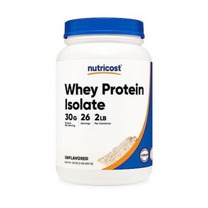 Nuticost Whey Potein Isolate (Unflavoed) 2LBS, 1개