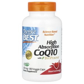 Docto's Best 고흡수율 CoQ10 BioPeine 함유 200mg 베지 캡슐 180정, 1개