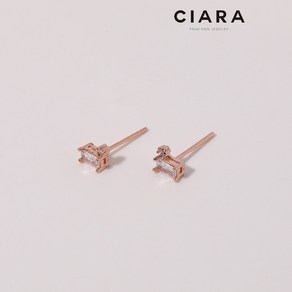 CIARA 14K Riomaggioe 오블롱앤서클 귀걸이(SilvePin)