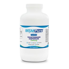 엠에스엠퓨어 MSM 1000mg 베지테리안 캡슐 글루텐 프리, 1개, 250정