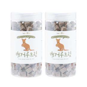 푸드덕펫푸드 강아지 애견 수제 간식 동결건조 큐브 트릿, 2개, 120g, 캥거루트릿