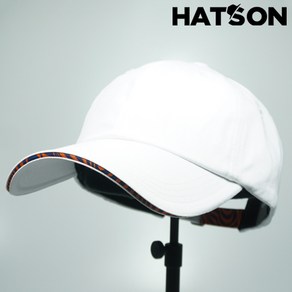 [햇츠온]J0SM239WH HatsON 브랜드 남자 여자 무지 심플 레터링 스트랩 언스트럭쳐 소프트 볼캡 야구모자 AD