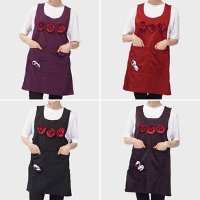 AE207 원피스 앞치마 유니폼 요양원 재활병원 유치원, AE207 자주L, 1개