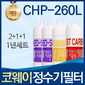 코웨이 CHP-260L 고품질 정수기 필터 호환 1년관리세트, 선택01_ RO방식 1년관리세트(2+1+1=4개), 1개