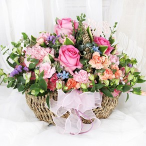 99플라워 (당일수령) 핑크빛사랑 [ST-A1799] - 전국꽃배달서비스 꽃바구니 당일배송 생화 꽃선물 생신 생일 축하 기념일 장미, 12.[ST-A1799]핑크빛사랑