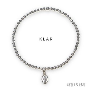 클라(KLAR) 실버(92.5)볼 마리아 기적의 패 묵주 팔찌 (3미리)