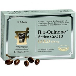 The Invento of Q10 Supplements의 오리지널 CoQ10  높은 흡수력  Bio-Quinone 코엔자임 Q10 100mg 에너지 심장 건강 및 생식 지원을, 60정, 1개
