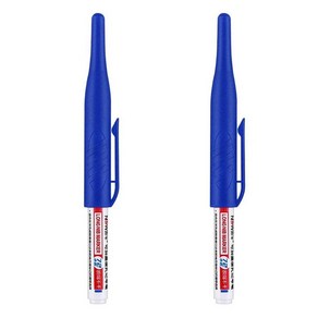 대용량 롱 헤드 마커 펜 욕실 목공 장식 딥 홀 블랙 블루 잉크, 1개, 9. 2 Pcs Blue Pen