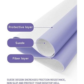마우스 손목 받침대 사무실 책상 패드 매트 가죽 방수 데스크탑 키보드 데스크 초박형 대형 블로터, 37) Lavende - 60x35 cm