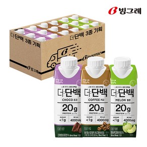 빙그레 더단백 드링크 250ml 3종 기획(초코 커피 메론)