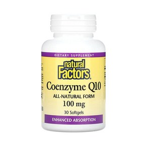 Natual Factos 코엔자임 Q10 코큐텐 효능 100mg 소프트젤 30정, 30 개, 1개