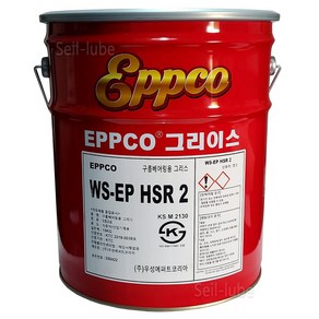 우성 앱코 WS-EP HSR2 구름 베어링 그리스 15KG 고하중 극압 빨간 구리스 말통 트랙터 지게차 굴삭기 포크레인 중장비, 1개