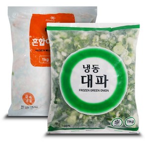 냉동 볶음밥용 4종야채 1kg+냉동 대파1kg/파기름/드라이아이스포장, 1kg, 1개