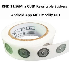 13.56mhz CUID 변경 가능 S50 1K RFID 스티커 습식 인레이 NFC 태그 섹터 0 블록 0 UID 재기록 가능 NFC 안드로이드 MCT 복사 클론용, [02] 5pcs, 02 5pcs, 5개